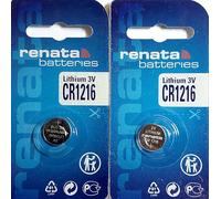 Renata CR1216, 1216 Batteria Bottone Litio 3V (1 x Set da 2), 2 Pile