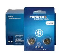 Renata CR1616 - Batteria a bottone al litio da 3 V, precisione svizzera per chiavi dell'auto, telecomandi e orologi, confezione da 10 x 2 pezzi