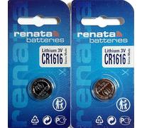 Renata CR1616-Set di 2 pile al litio da 3 V