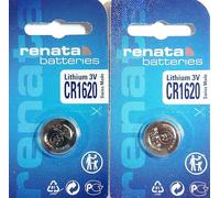 Renata CR1620, 1620 Batteria Bottone Litio 3V (1 x Set da 2) | 2 Pile