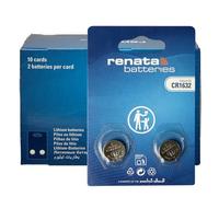 Renata CR1632 - Batteria a bottone al litio da 3 V, precisione svizzera per chiavi dell'auto, sensori Smart Home e orologi, confezione da 10 x 2 pezzi