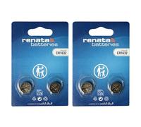 Renata CR1632 - Batteria a bottone al litio da 3 V, precisione svizzera per chiavi dell'auto, sensori Smart Home e orologi, confezione da 2 x 2 pezzi