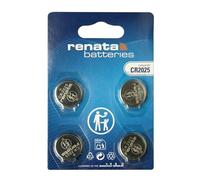 Renata CR2025, 2025 Batteria Bottone Litio 3V (1 x Set da 4) - 4 Pile