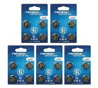 Renata CR2032 - Batteria a bottone al litio da 3 V, precisione svizzera, batteria a lunga durata per chiavi dell'auto, orologi e dispositivi medici, confezione da 5 x 4 pezzi