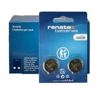 Renata CR2320 - Batteria a bottone al litio da 3 V, precisione svizzera per dispositivi fitness, chiavi auto e elettronica speciale, confezione da 10 x 2 pezzi