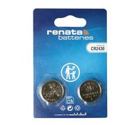 Renata CR2430 - Batteria a bottone al litio da 3 V, precisione svizzera per chiavi dell'auto, sistemi di allarme e Smart Home, confezione da 2