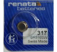 Renata, Fatto In Svizzera Batteria Orologio, Misura 5.8 x 1.6mm, renata Rif. 317 995 030)