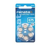 30 batterie per apparecchi acustici Renata PR44 blu 675 (5x blister da 6) +...