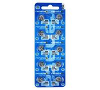 10 x Renata 389 Pila Batteria Orologio Mercury Free Silver Oxide SR1130W 1.55V
