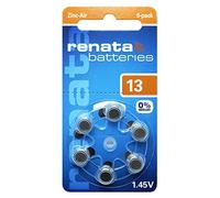 Renata hearing aid pr48 batteria a bottone za 13 zinco-aria 305 mah 1.4 v 6 pz