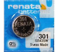 Renata - Pila bottone ossido d'argento 301 RENATA 1.55V 120mAh - Blister x 1