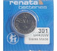 Renata/Swatch Group - Batteria bottone ossido di argento 301 1,55 V 120 mAh
