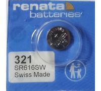 Renata/Swatch Group - Pila bottone ossido d'argento 321 RENATA 1.55V 14.5mAh