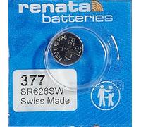 Renata/Swatch Group - Pila bottone ossido d'argento 377 RENATA 1.55V 28mAh - Blister x 1