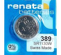 Renata / Swatch Group - Pila bottone ossido d'argento 389 RENATA 1.55V 80mAh - Blister x 1