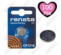 Renata swiss made al Litio CR1216 cella MEDAGLIA Batteria Bottone 3V trendy x100