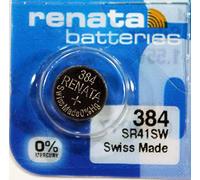 RENATA X384 SR41SW - Confezione da 2 blister da 1 batteria a bottone ossido argento