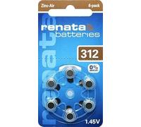 Renata ZA 312 Hearing Aid Battery - 5x Blisters