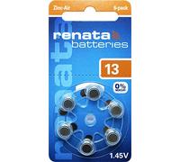 Renata ZA13.DP6 - 30 batterie per apparecchi acustici, misura 13, confezione da 6, colore: Arancione