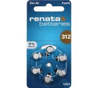 Renata ZA312.DP6 0HG Batteria a bottone ZA 312 1.4 V 6 pz. 165 mAh Zinco-aria H