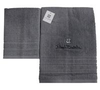 Renato Balestra 1 Set di 2 Asciugamani da bagno (1 viso e 1 bidet) Grigio Scuro