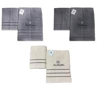 Renato Balestra 3 Set di 2 Asciugamani da bagno (1 viso e 1 bidet) Ass (Grigio Chiaro-Panna-Grigio Scuro)