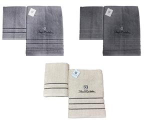 Renato Balestra 3 Set di 2 Asciugamani da bagno (1 viso e 1 bidet) Ass (Grigio Chiaro-Panna-Grigio Scuro)