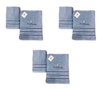 Renato Balestra 3 Set di 2 Asciugamani da bagno (1 viso e 1 bidet) Blu