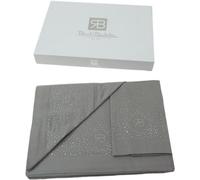 Renato Balestra Completo Lenzuola Matrimoniale Due piazze Cristel Grigio G266