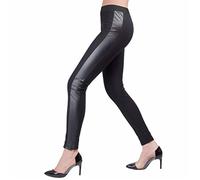 Renato Balestra Leggings da Donna Invernali con Fascia laterale Ecopelle - Elastici e Pratici - Adatti a Sport e Tempo Libero (XXL)