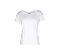 Renato Balestra T-shirt girocollo da donna in cotone bielastico con scritta