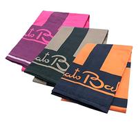 Renato Balestra Telo Mare Microfibra, 3pz Multicolore(Arancio+Fango-Nero+Fragola)