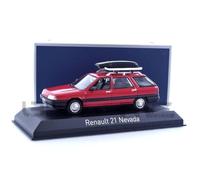 MODELLINO AUTO STATICO NOREV RENAULT 21 NEVADA 1989 ROSSO MODELLISMO SCALA 1:43