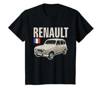 Renault 4 Auto d'Epoca Francese Vintage Retro Bambini Maglietta
