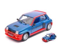 Renault 5 Rurbo 1982 Blue / Red 1:24 Model Bu21088A
