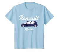 Renault Clio Car Classic Hatchback Bambini Maglietta, Bambini, Celeste, 3 Anni