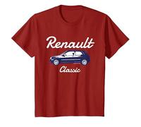 Renault Clio Car Classic Hatchback Bambini Maglietta, Bambini, Mirtillo Rosso, 3 Anni