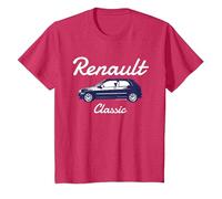Renault Clio Car Classic Hatchback Bambini Maglietta, Bambini, Rosso mélange, 3 Anni