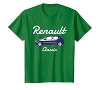 Renault Clio Car Classic Hatchback Bambini Maglietta, Bambini, Verde Mela, 3 Anni