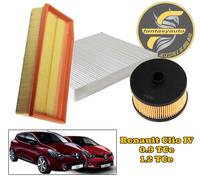 Renault Clio IV 0.9 TCe - 1.2 TCe Kit Tagliando 3 Filtri Aria Olio Abitacolo