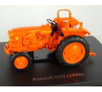 Renault D22 Trattore Die Cast Modello Su Plynth - 1956 Arancione 1/43 Scala -