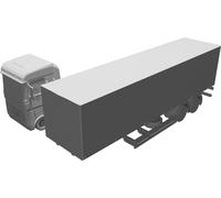 Renault Magnum Camion con Rimorchio Modello Scala Stampato 3D Collezionisti