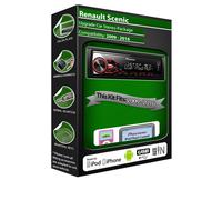 Autoradio Pioneer MVH-S120UI 1 DIN con RDS, rossa, profondità di installazione ridotta, USB per MP3, WMA, WAV, FLAC, ingresso AUX, supporto Android, controllo iPhone, compatibile con app ARC