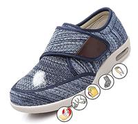 RENBING Scarpe diabetiche con Pantofola Extra Larga,Pattini diabetici Grassi del Piede Allentato, Scarpe Regolabili per Gli Anziani Scarpa Unisex per la Salute degli Adulti (Color : A, Size : 44 EU)