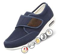 RENBING Scarpe diabetiche con Pantofola Extra Larga,Pattini diabetici Grassi del Piede Allentato, Scarpe Regolabili per Gli Anziani Scarpa Unisex per la Salute degli Adulti (Color : E, Size : 45 EU)
