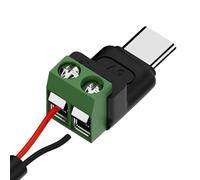 Renchey Adattatore Cavo USB C - Convertitore Terminale Maschio 2 Pin Non Saldato | USB C Terminale A Vite Senza Saldatura,per Industriale Scientifico Fai da Te Cellulari Tablet Piccoli