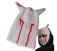 Renchey Berretto con Corno da Diavolo, Divertenti Berretti Lavorati a Maglia - Cappelli di Lana da Diavolo Berretti Divertenti con Corna - Copricapo Versatile Uomo Donna Abbigliamento novità per Il