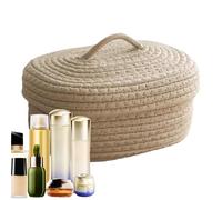 Renchey Cesto Portaoggetti In Corda Di Cotone - Scatola Organizzatrice Intrecciata Con Coperchio Per Accessori Cucito - Contenitori Multiuso Per Camera Dei Bambini Dormitori E Spazi Varie