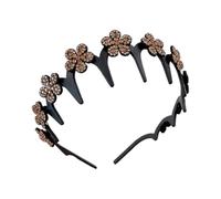 Renchey Fascia Onde | Con Strass Per Capelli Con Frangia,Accessorio Capelli Antiscivolo Per Fermare Ciocche Ribelli Adulti Ragazze Doccia Palestra Lavaggio Viso