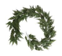 Renchey Ghirlanda Natalizia Realistica - Ghirlanda di Pino Artificiale,Decorazione da 1.9 Metri per Interni Tavola Incontro Inverno Muro Esterno